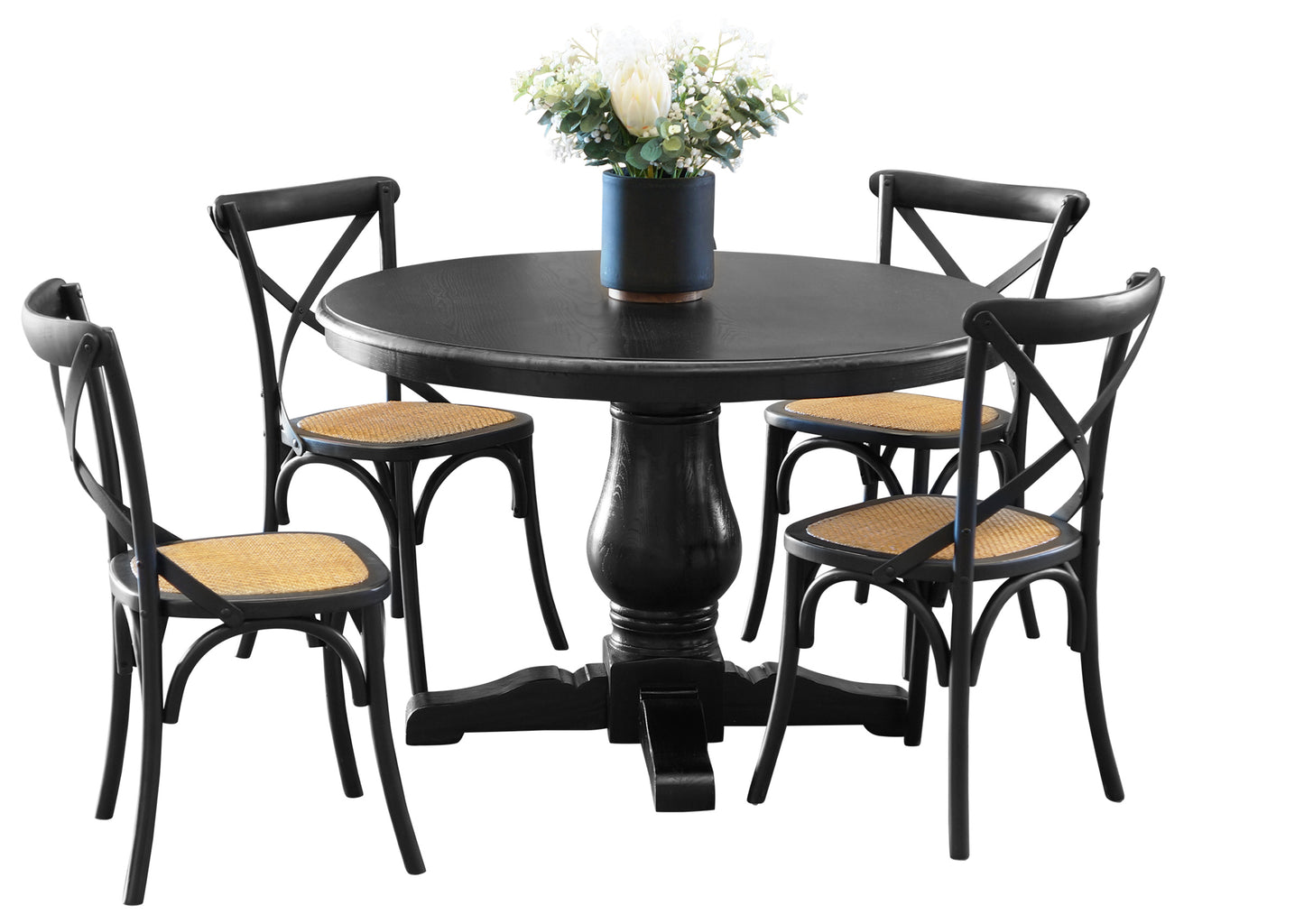 Parisienne Dining Table - Black (1200mm)