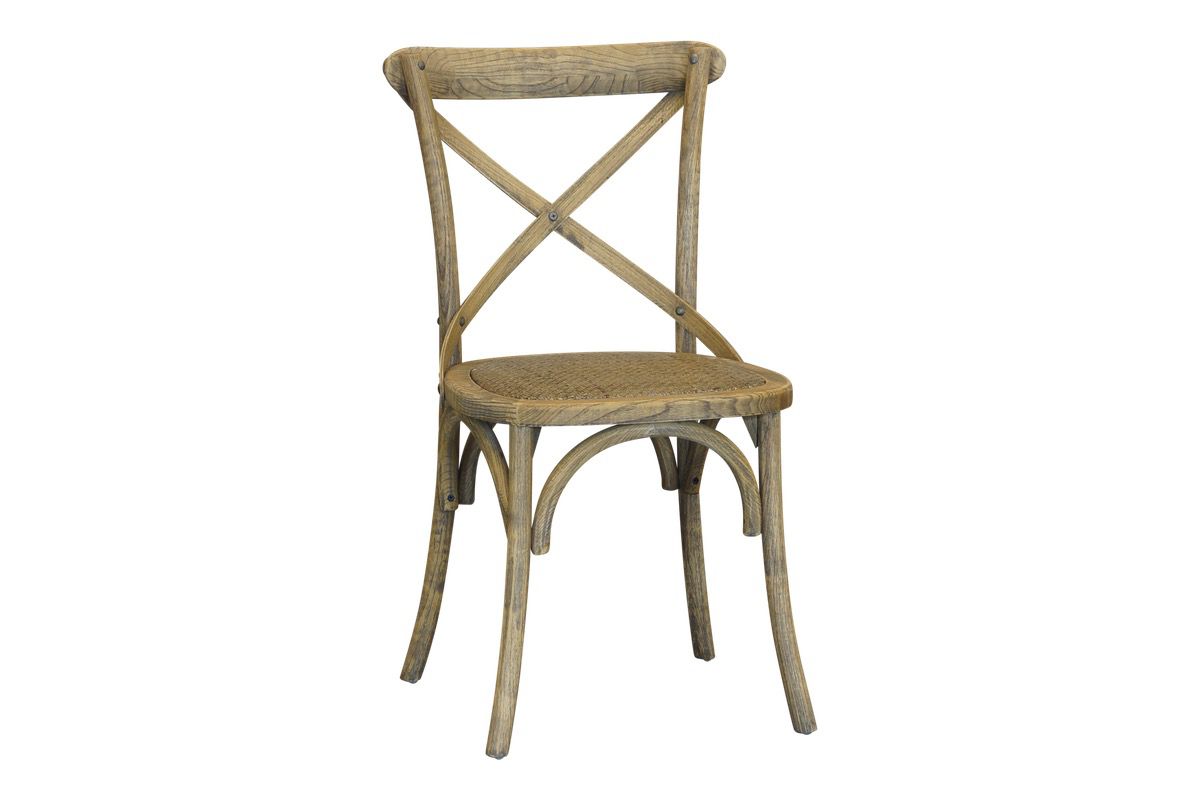 Cross Back Chair - Antique