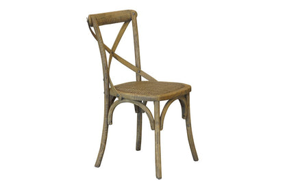 Cross Back Chair - Antique
