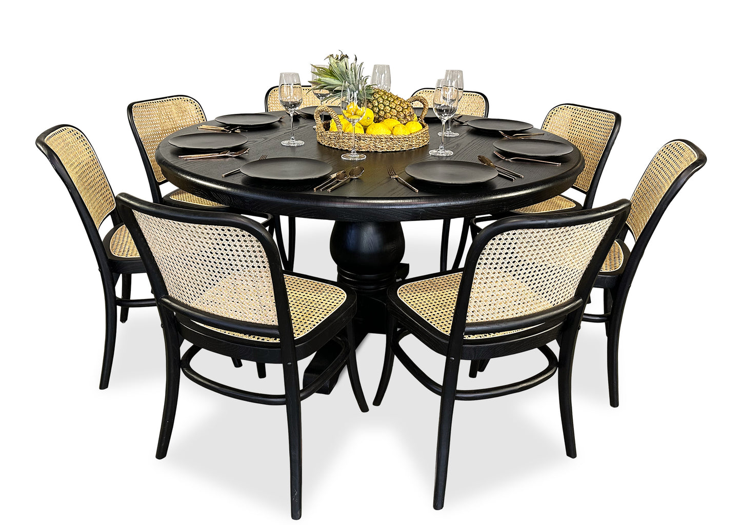 Parisienne Black & Calypso Dining Suite (1500mm)