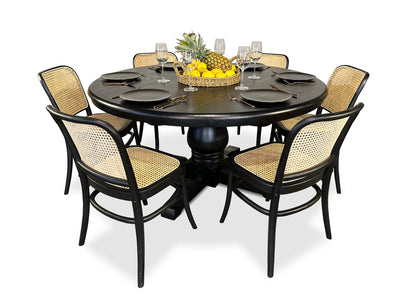 Parisienne Black & Calypso Dining Suite (1500mm)