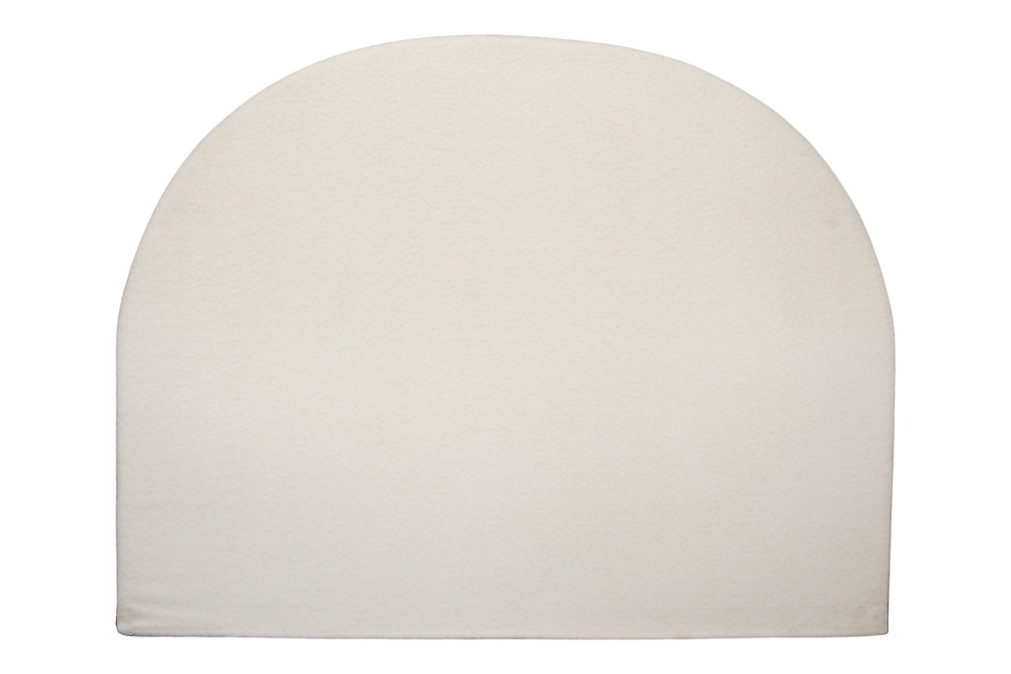 Arched Bedhead - White  Bouclé