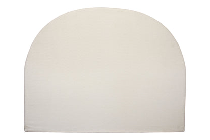 Arched Bedhead - White  Bouclé