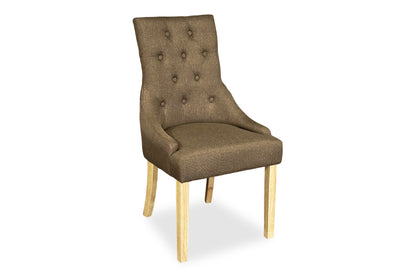 Scoop Back Chair - Light Brown (Oak Legs)