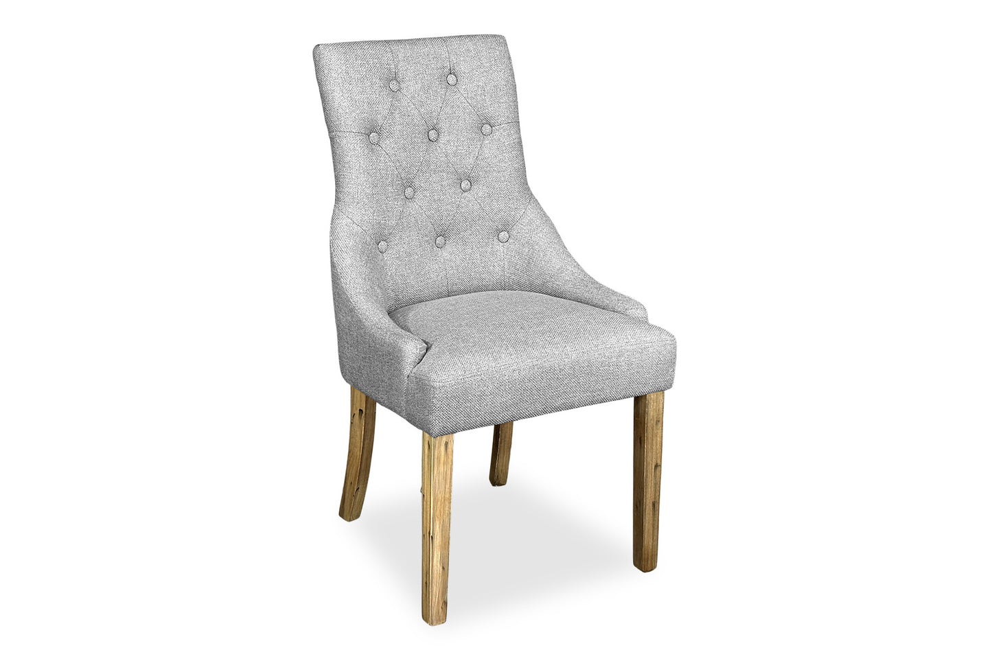 Antique Scoop Back Chair - Light Grey