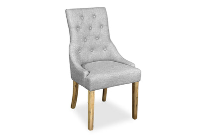 Scoop Back Chair - Light Grey (Antique Legs)