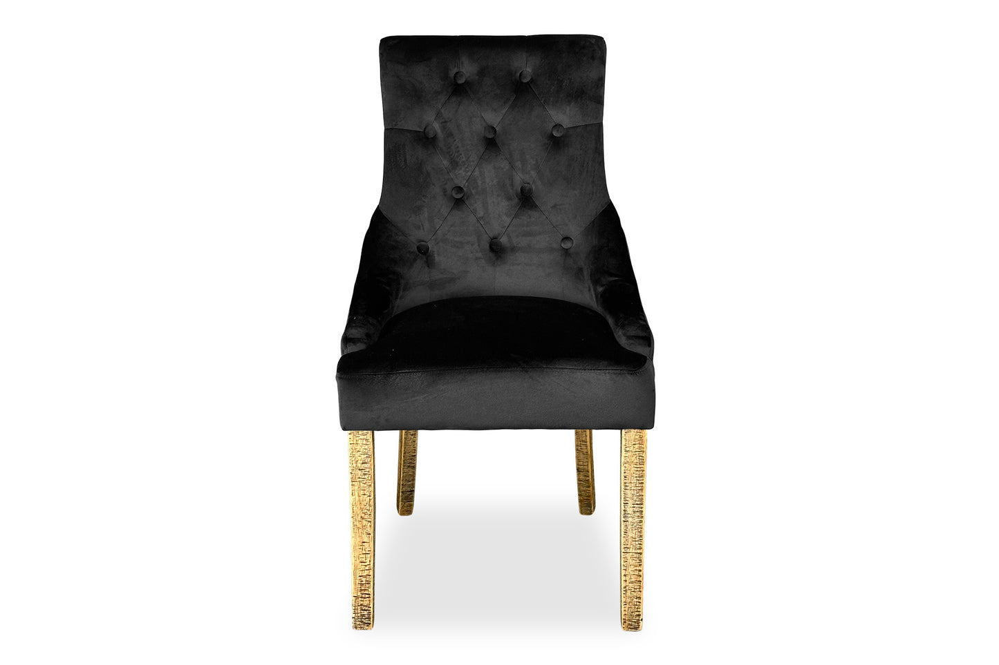 Scoop Back Chair - Black Velvet (Forge Legs)