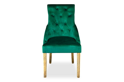 Forge Scoop Back Chair - Green Velvet
