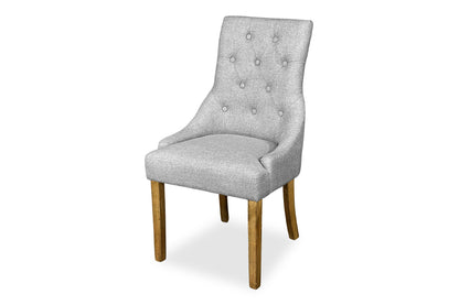 Scoop Back Chair - Light Grey (Plantation Legs)