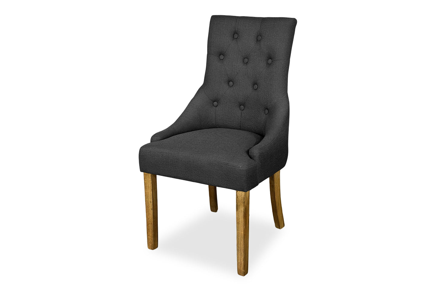 Scoop Back Chair - Dark Grey (Plantation Legs)