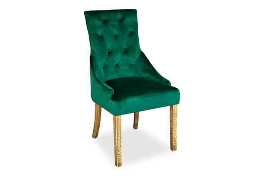 Forge Scoop Back Chair - Green Velvet