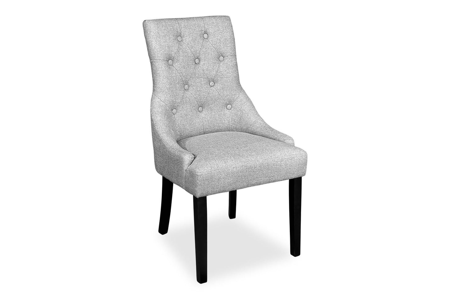 Scoop Back Chair - Light Grey (Black Legs)