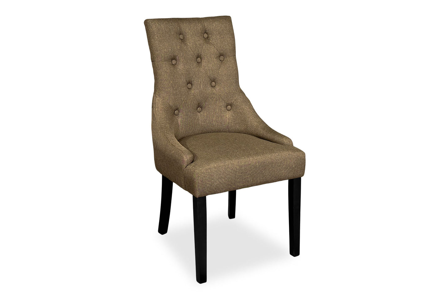 Scoop Back Chair - Light Brown (Black Legs)