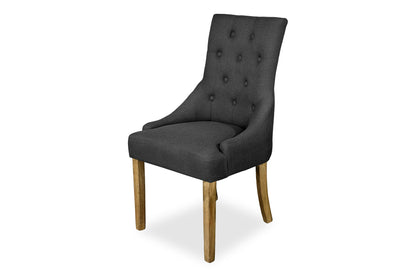 Scoop Back Chair - Dark Grey (Plantation Legs)