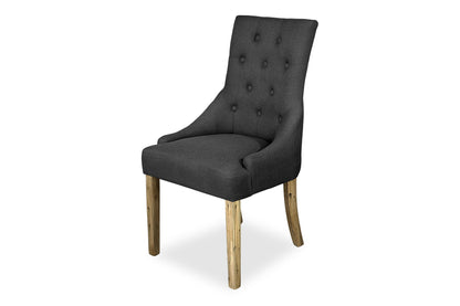 Scoop Back Chair - Dark Grey (Antique Legs)