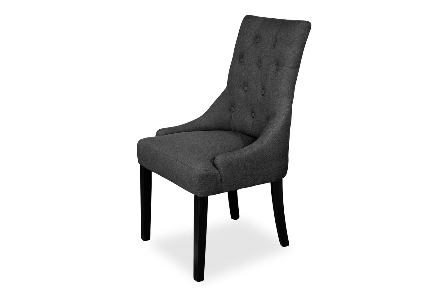 Black Scoop Back Chair - Dark Grey