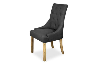 Scoop Back Chair - Dark Grey (Antique Legs)