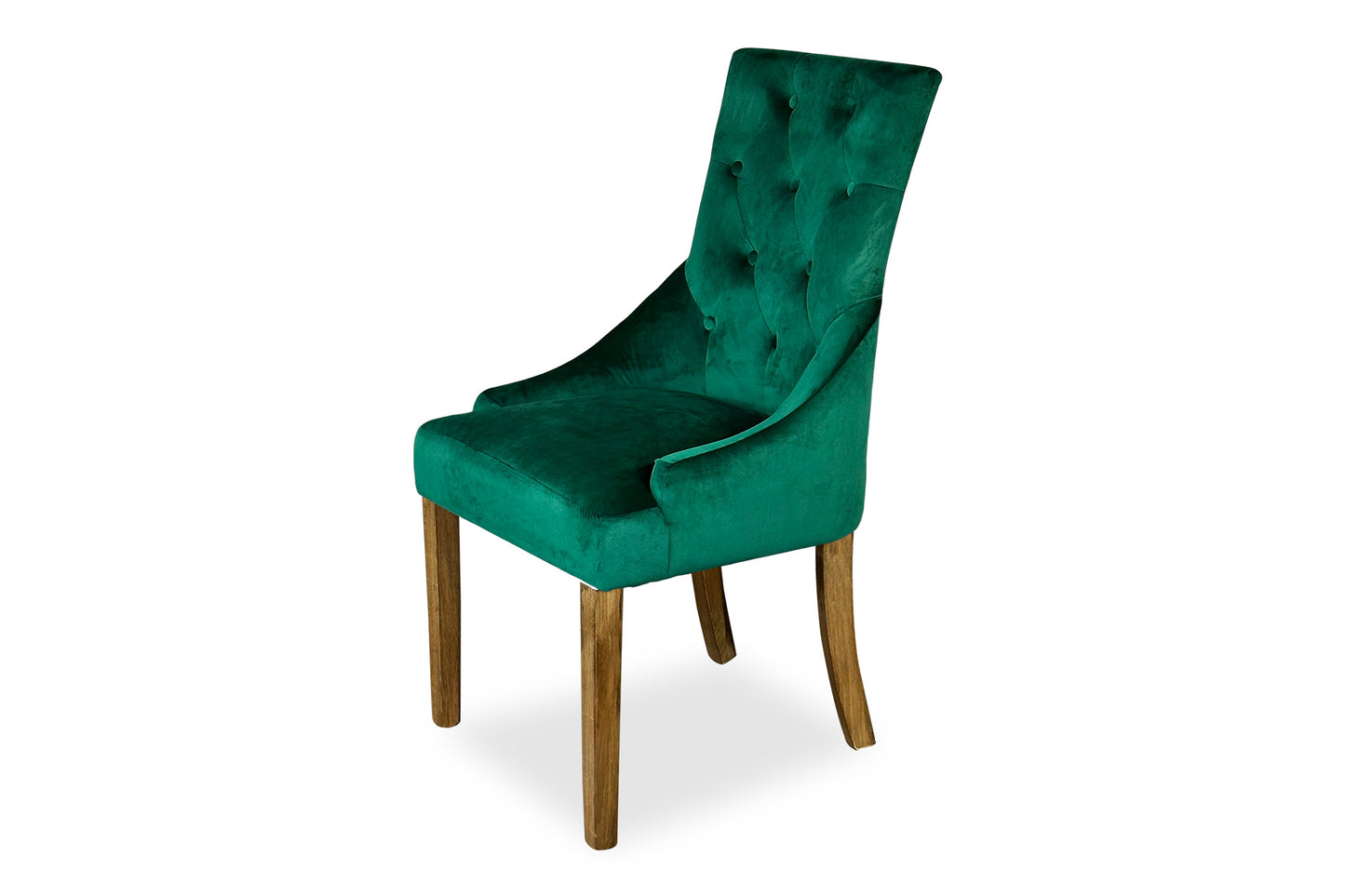 Plantation Scoop Back Chair - Green Velvet