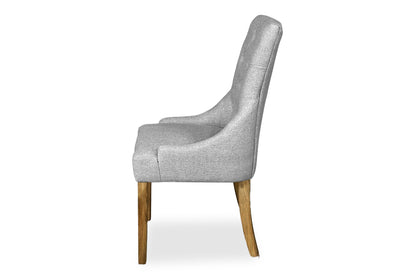 Scoop Back Chair - Light Grey (Plantation Legs)