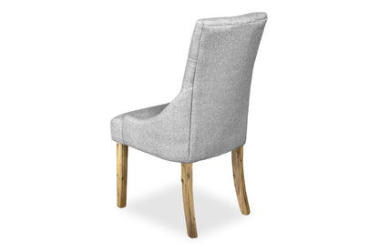 Antique Scoop Back Chair - Light Grey