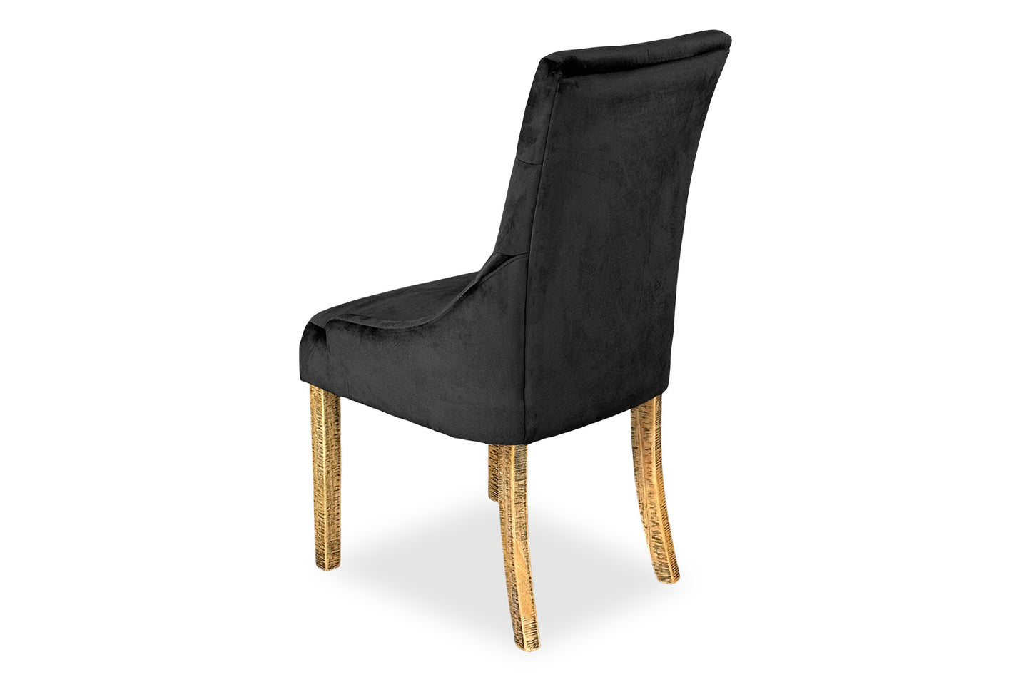 Scoop Back Chair - Black Velvet (Forge Legs)