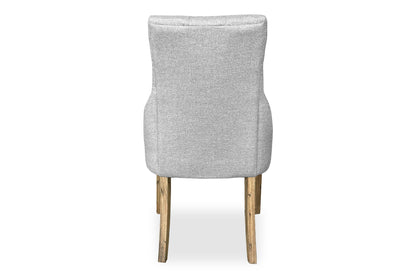 Scoop Back Chair - Light Grey (Antique Legs)