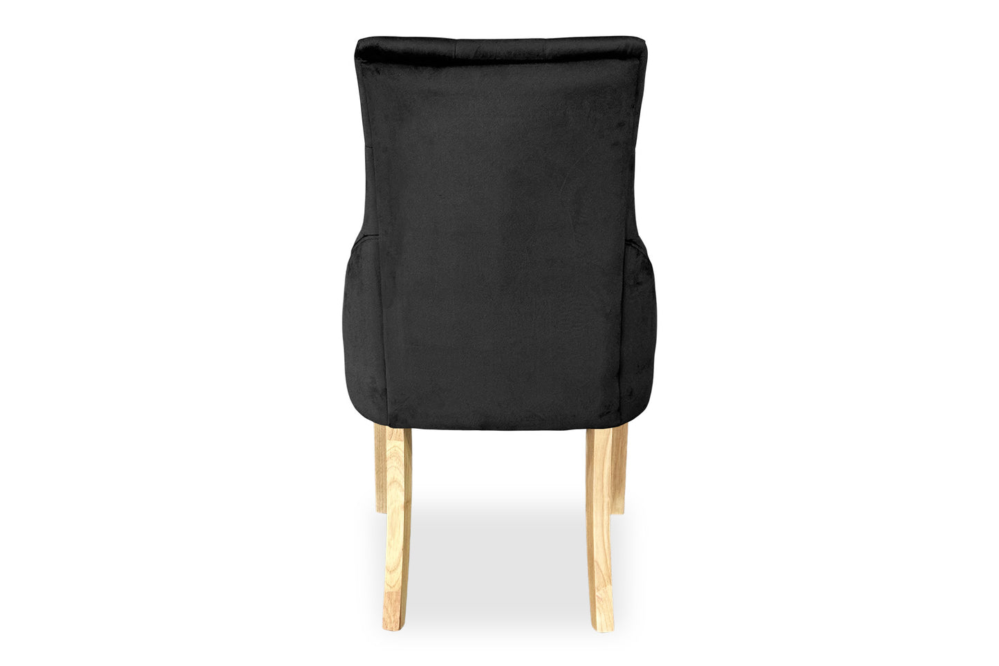Blonde Scoop Back Chair - Black Velvet