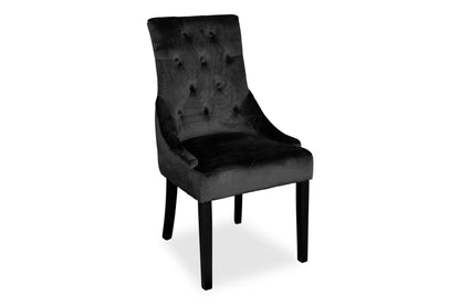 Parisienne Black & Scoop Back Dining Suite (1200mm)