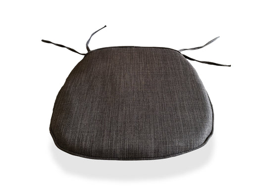 Cross Back Chair Cushion - Charcoal