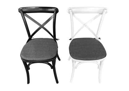 Cross Back Chair Cushion - Graphite