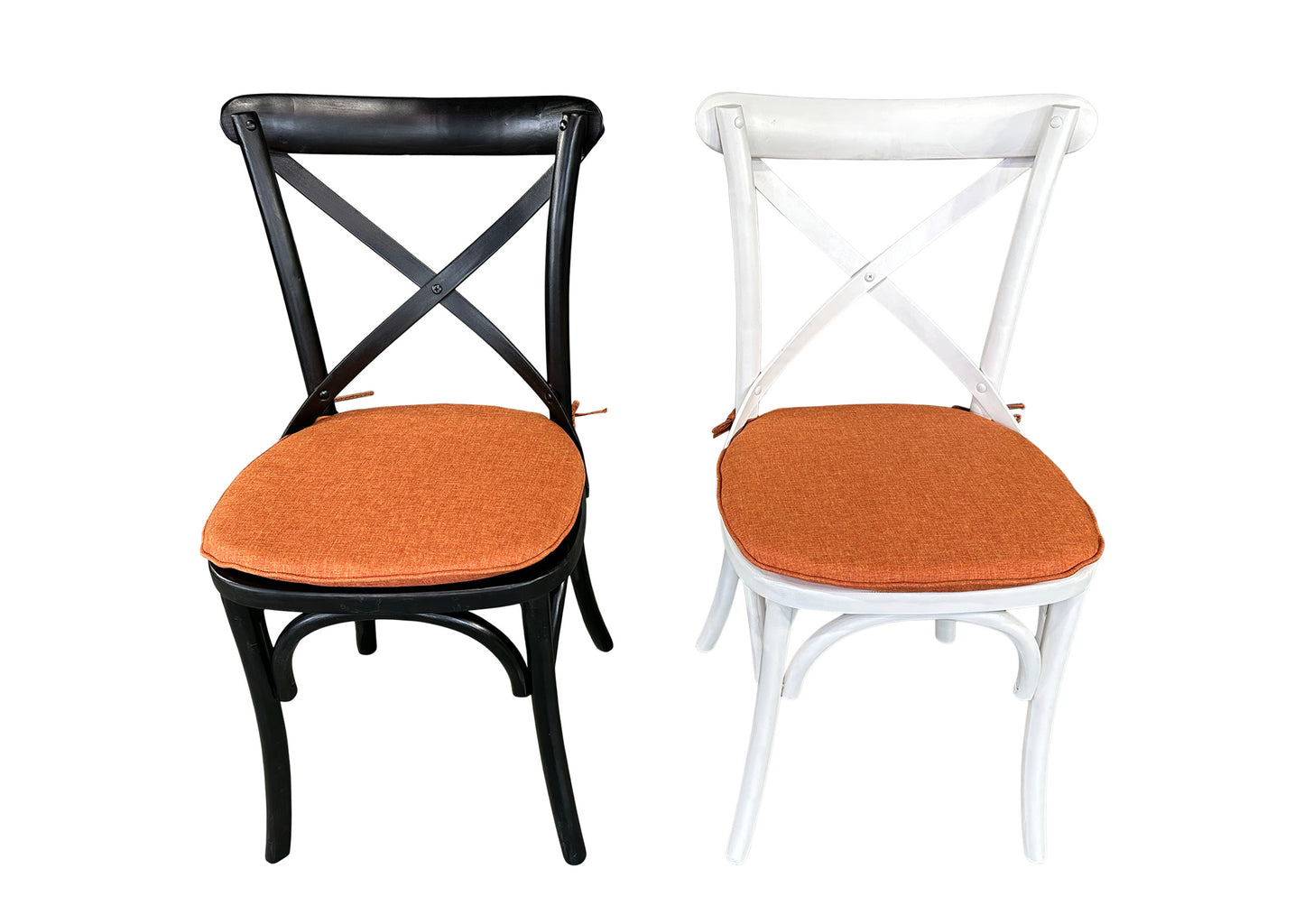 Cross Back Chair Cushion - Retro Orange