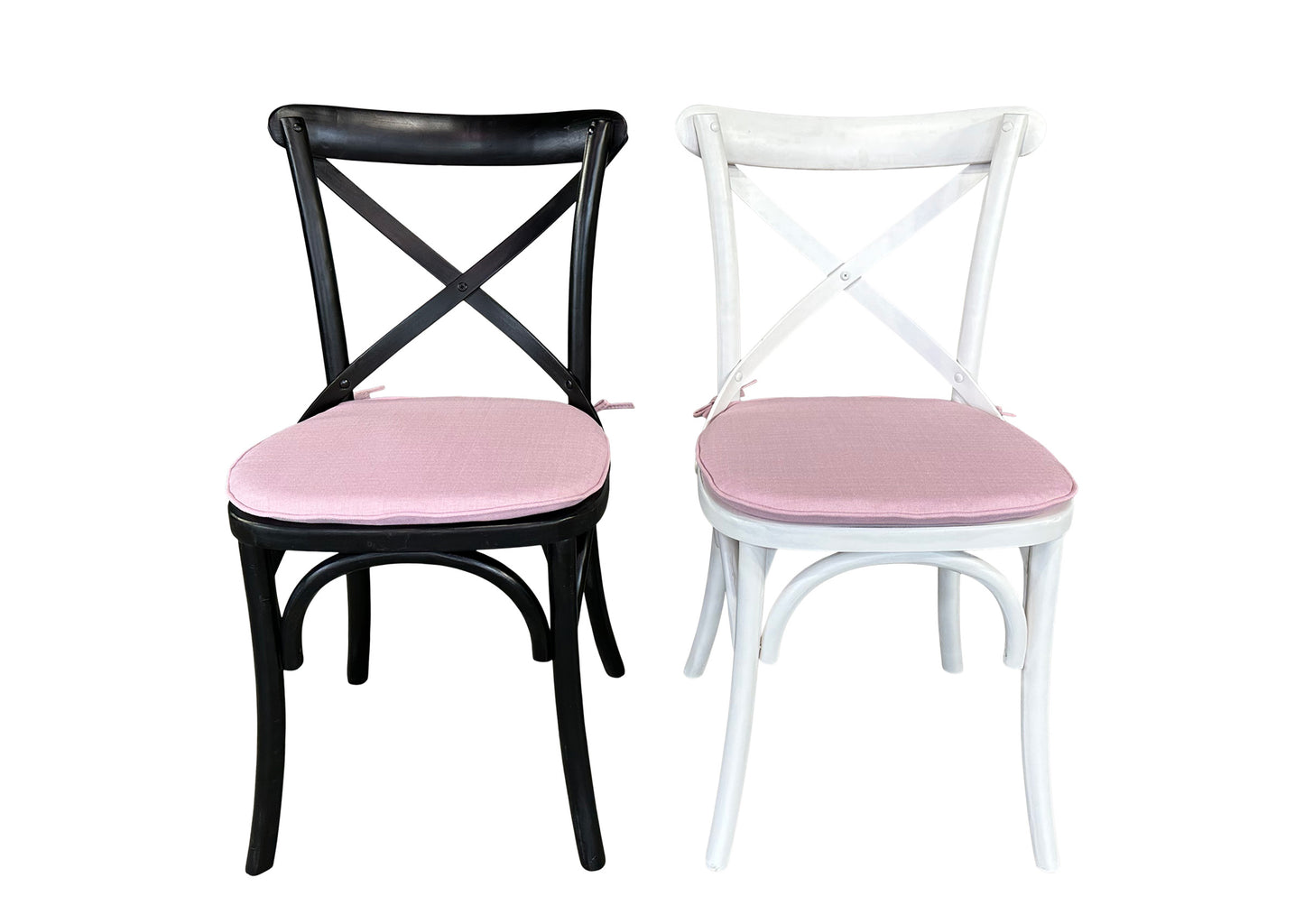 Cross Back Chair Cushion - Pink